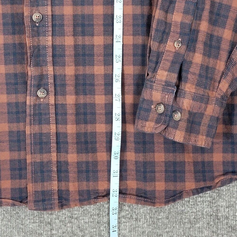 Blue Mountain Shirt Mens 3XL Brown & Blue Plaid Long Sleeve Button Down - Picture 4 of 10